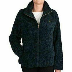 Pendleton Ladies' Fuzzy Zip Jacket in Navy Dark Blue Size Small